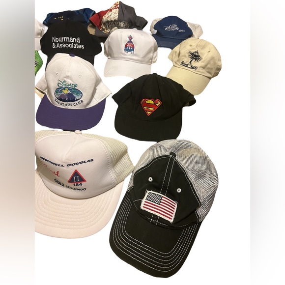 25 Vintage Hat Lot Snapbacks Baseball Caps Trucker Visor - Picture 4 of 16